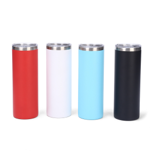 China to USA Sea freight 28 Days 20oz Skinny tumblers with slide lid Blank Powder-Coated Stainless Steel Tumbler Laser Engraving