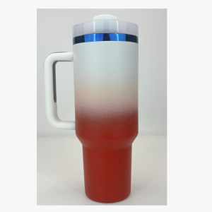 China to USA Sea freight 28 Days 40 oz Blue mirror plated tumbler with handle H2.0 Vacuum Tumbler Powder Coated For Laser Engraving