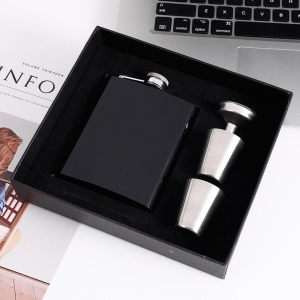 China to USA Sea freight 28 Days 8oz Flask with funnel gift set Laser Engraving Blank Matte Stainless Steel Flask
