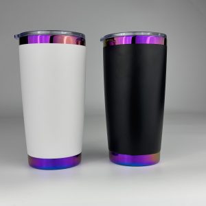 China to USA Sea freight 28 Days 20oz Purple mirror plated with magentic lids Blank vacuum-insulated powder coated stainless steel tumblers work great for laser engraving.