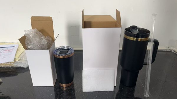 (20 pcs ) US Warehouse 2-7 Day 40oz Gold mirror plated tumbler with handle H2.0 Powder-coated vacuum stainless steel car tumbler, great for laser engraving