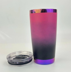 China to USA Sea freight 28 Days 20oz Purple mirror plated with magentic lids Blank vacuum-insulated powder coated stainless steel tumblers work great for laser engraving.