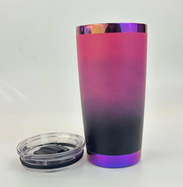 China to USA Sea freight 28 Days 20oz Purple mirror plated with magentic lids Blank vacuum-insulated powder coated stainless steel tumblers work great for laser engraving.
