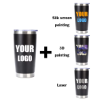 (25 Pcs) US Warehouse 2-7 days 20oz Blank Laser Engravable Tumblers with Magnetic Lids, Powder Coated Insulated Sports Coffee Cups, 25 Pack Per Carton