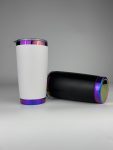 China to USA Sea freight 28 Days 20oz Purple mirror plated with magentic lids Blank vacuum-insulated powder coated stainless steel tumblers work great for laser engraving.