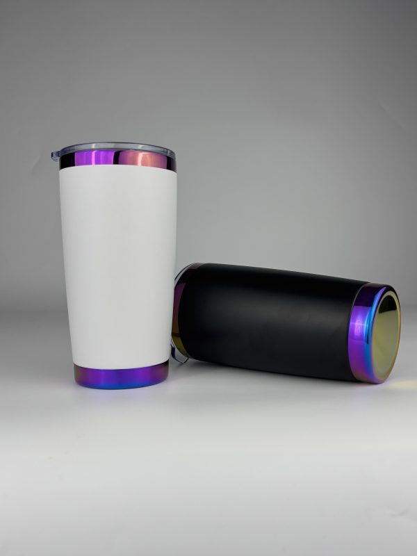 China to USA Sea freight 28 Days 20oz Purple mirror plated with magentic lids Blank vacuum-insulated powder coated stainless steel tumblers work great for laser engraving.