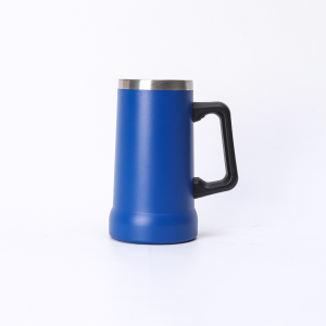 China to USA Sea freight 28 Days 24oz Handle beer mug No Lid Laser Engraving Powder Coated Stainless Steel Beer Mug With Handle