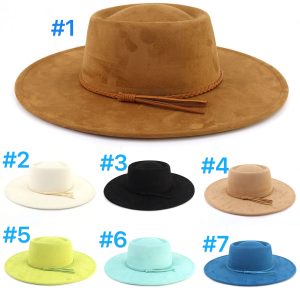 China to USA Sea freight 28 Days 56-58cm 100% Polyester Wide Brim Flat Top Vegan Suede Hat Blank Vegan Suede Baseball Caps Suitable for Laser or Hand Engraving