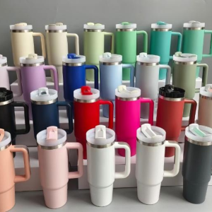 China to USA Sea freight 28 Days 30 oz tumbler with handle H2.0 Vacuum Tumbler Powder Coated For Laser Engraving