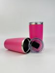 China to USA Sea freight 28 Days 20oz Golf dimple tumbler with magnetic lid Blank Powder Coated Stainless Steel Vacuum Tumbler, Suitable for Laser Engraving & UV Printing