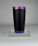 China to USA Sea freight 28 Days 20oz Purple mirror plated with magentic lids Blank vacuum-insulated powder coated stainless steel tumblers work great for laser engraving.