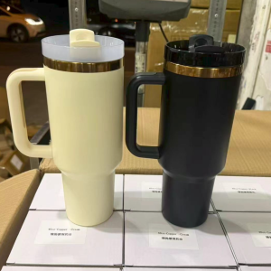 China to USA Sea freight 28 Days 40 oz Copper mirror plated tumbler with handle h2.0 Vacuum Tumbler Powder Coated For Laser Engraving