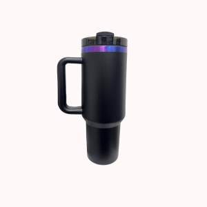 (20 pcs ) US Warehouse 2-7 Day 40oz Chroma burshed (blue and purple) tumbler with handle H2.0 Blank Stainless Steel Vacuum Cup with Powder Coating, Suitable for Laser Engraving