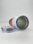 China to USA Sea freight 28 Days 20oz White/red ombre Blue plated tumblers with magnetic lid Powder coating is suitable for laser engraving.