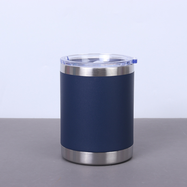 China to USA Sea freight 28 Days 10oz Coffee tumbler with slide lid These powder-coated stainless steel tumblers support both laser engraving and UV printing.
