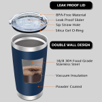 China to USA Sea freight 28 Days 20o Coffee tumbler with Slide lid Blank vacuum insulated powder-coated stainless steel tumblers are suitable for laser engraving.