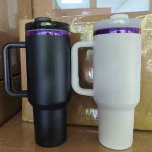 China to USA Sea freight 28 Days 40oz Purplemirror plated tumbler with handle H2.0 Vacuum Tumbler Powder Coated For Laser Engraving