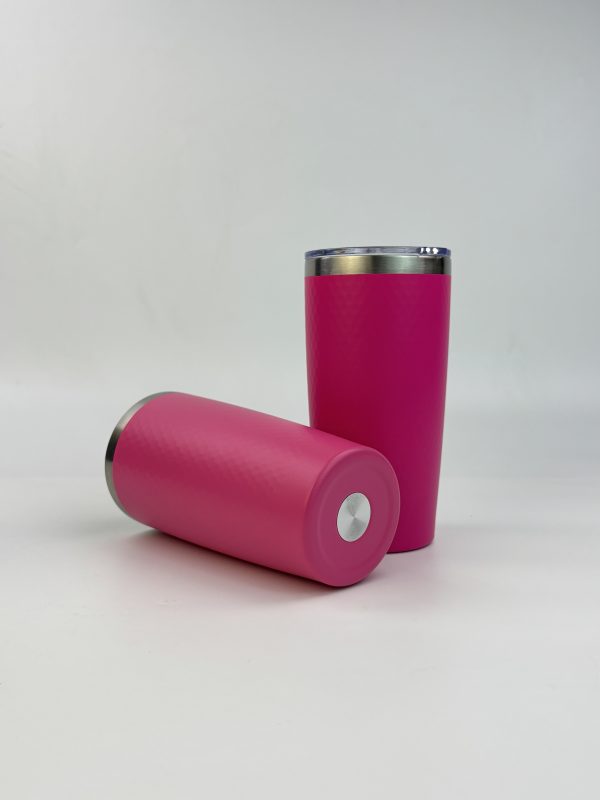 China to USA Sea freight 28 Days 20oz Golf dimple tumbler with magnetic lid Blank Powder Coated Stainless Steel Vacuum Tumbler, Suitable for Laser Engraving & UV Printing