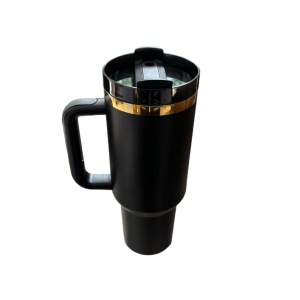 (20 pcs ) US Warehouse 2-7 Day 40oz Gold mirror plated tumbler with handle H2.0 Powder-coated vacuum stainless steel car tumbler, great for laser engraving