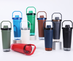 China to USA Sea freight 28 Days 600ML Shaker water bottles Insulated Stainless Steel Shaker Bottle Powder Coated for Laser Engraving