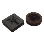 China to USA FedEx 9 days Blank PU anti-slip leather coasters, square and round, 100x100mm Wholesale mixed colors perfect for Laser engraving