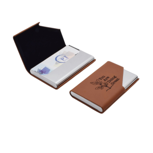 China to USA FedEx 9 days Leather& Aluminum Alloy Business Card Case Blank PU Leather Business Card Holder Magnetic Office Card Case for Laser Engraving