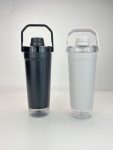 China to USA Sea freight 28 Days 600ML Shaker water bottles Insulated Stainless Steel Shaker Bottle Powder Coated for Laser Engraving