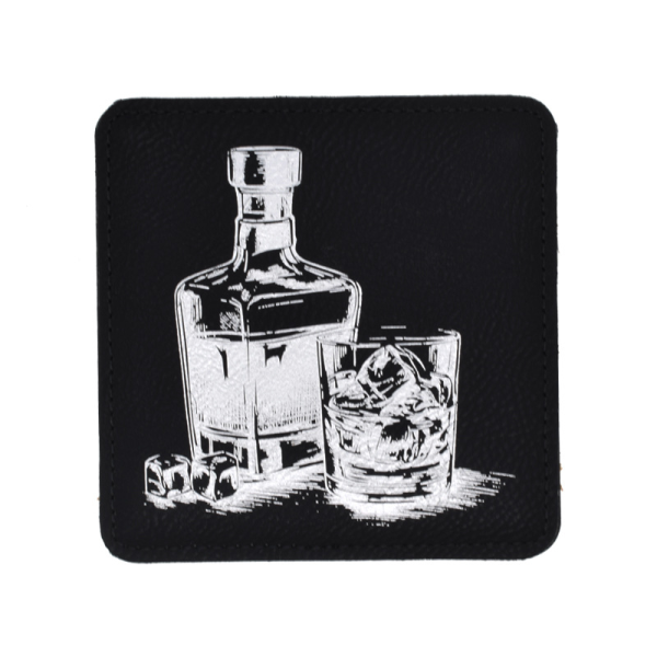 China to USA FedEx 9 days Blank PU anti-slip leather coasters, square and round, 100x100mm Wholesale mixed colors perfect for Laser engraving