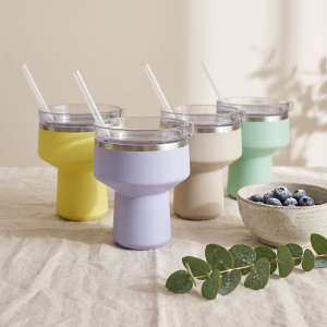 China to USA Sea freight 28 Days 16oz Insulated MargSip Stainless Steel Cocktail Tumbler With Lid With Straw Powder Coated Vacuum Insulated Stainless Steel Coupe Cocktail Glasses Laser Engravable Stemmed Tumblers