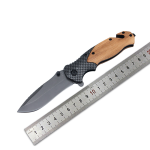 China to USA Sea freight 28 Days X50 folding knife Titanium Coated Multi-Functional Folding Survival Knife, Carbon Fiber Wood Handle Laser Engraving