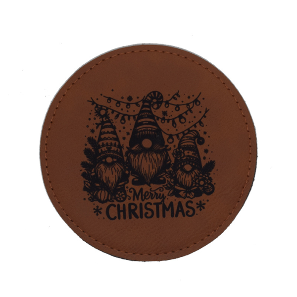China to USA FedEx 9 days Blank PU anti-slip leather coasters, square and round, 100x100mm Wholesale mixed colors perfect for Laser engraving