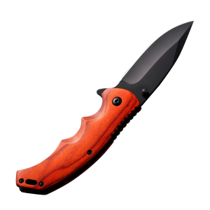China to USA Sea freight 28 Days Rosewood Mini Knife High Hardness Multi-Functional Mini Folding Knife with Solid Wood Handle, Portable for Camping Laser Engraving