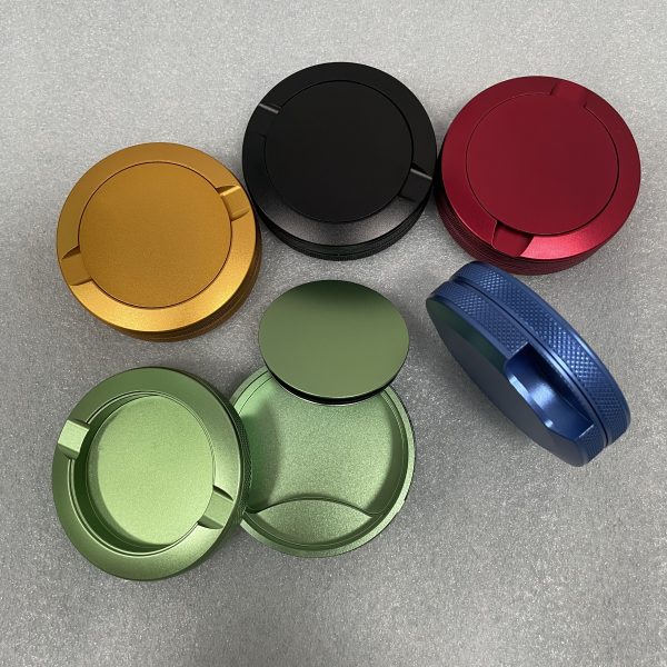 China to USA FedEx 9 days With opener Knurled Side Aluminum Round Snuff Container Blank metal tins perfect for laser engraving.