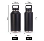 China to USA Sea freight 28 Days Powder Coated Stainless Steel Water Bottle, Laser Engraving Blank, 46oz & 64oz Insulated Vacuum Flask with Carry Handle, Custom Blank Tumbler for DIY Engraving
