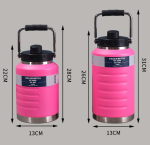 China to USA Sea freight 28 Days 1600ml / 2100ml Large Capacity Stainless Steel Water Bottle with Handle, Powder Coated Outdoor Sports Tumbler, Blank for Laser Engraving