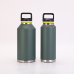 China to USA Sea freight 28 Days Powder Coated Stainless Steel Water Bottle, Laser Engraving Blank, 46oz & 64oz Insulated Vacuum Flask with Carry Handle, Custom Blank Tumbler for DIY Engraving