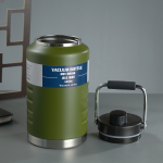 China to USA Sea freight 28 Days 1600ml / 2100ml Large Capacity Stainless Steel Water Bottle with Handle, Powder Coated Outdoor Sports Tumbler, Blank for Laser Engraving