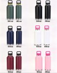 China to USA Sea freight 28 Days Powder Coated Stainless Steel Water Bottle, Laser Engraving Blank, 46oz & 64oz Insulated Vacuum Flask with Carry Handle, Custom Blank Tumbler for DIY Engraving