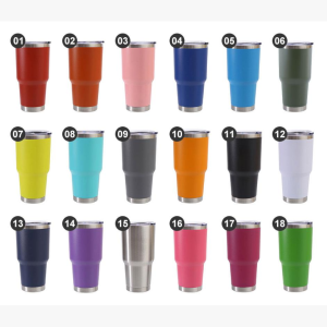 China to USA Sea freight 28 Days 30 oz Coffee tumbler with Slide lids Blank Powder Coated Vacuum Stainless Steel Tumbler, Laser Engravable
