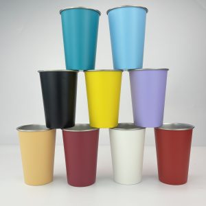 China to USA Sea freight 28 Days 500ML /350ML Camping cup no lid Blank Single-Wall Stainless Steel Coffee Mug with Powder Coating, Compatible with Laser Engraving & UV Printing