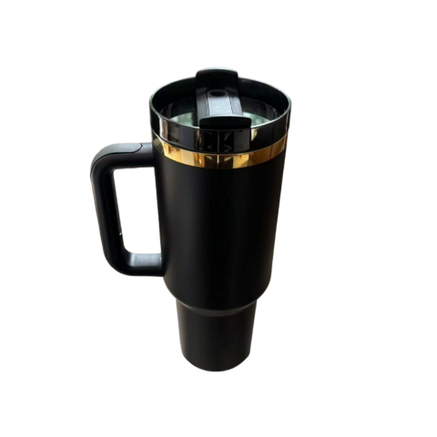 (20 pcs ) US Warehouse 2-7 Day 40oz Gold mirror plated tumbler with handle H2.0 Powder-coated vacuum stainless steel car tumbler, great for laser engraving