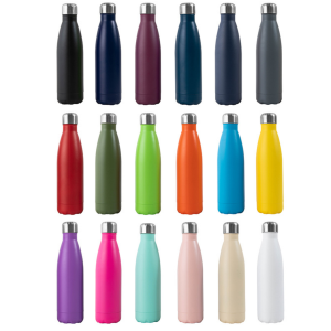 China to USA Sea freight 28 Days 500ml Cola water bottle Sliver lid Wholesale Blank Laser Engravable Powder Coated Narrow Mouth Stainless Steel Vacuum Insulated Water Bottles for Custom Logo Engraving