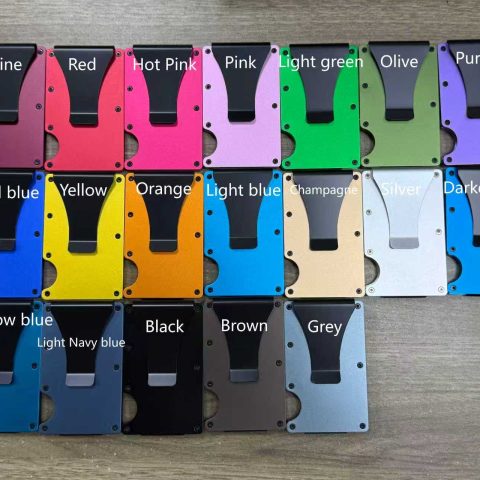 China to USA FedEx 9 days Aluminium Wallet with strap with regular box/Wallet with strap with gift box Blank Aluminum Alloy Wallet Laser Engraving